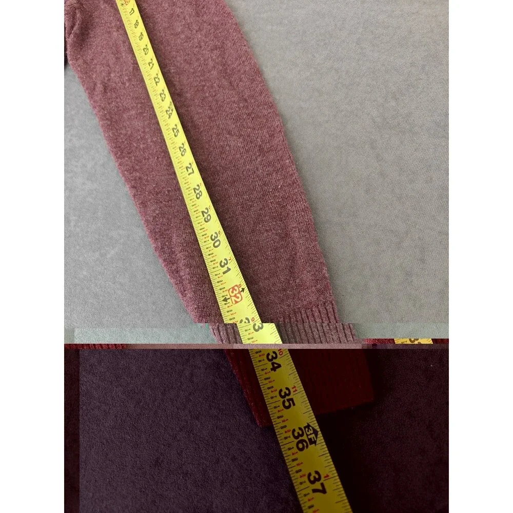 U.S. Polo Assn. Mens Quarter Zip Sweater XL Burgundy Knit Pullover Mock Neck
